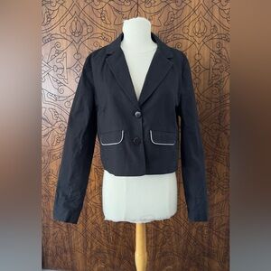 Anthropologie- cropped black jacket by Maeve